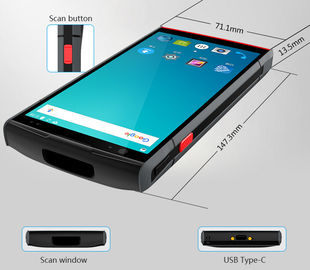 Przemysłowy ręczny skaner terminali Bluetooth GPS Rugged PDA Android
